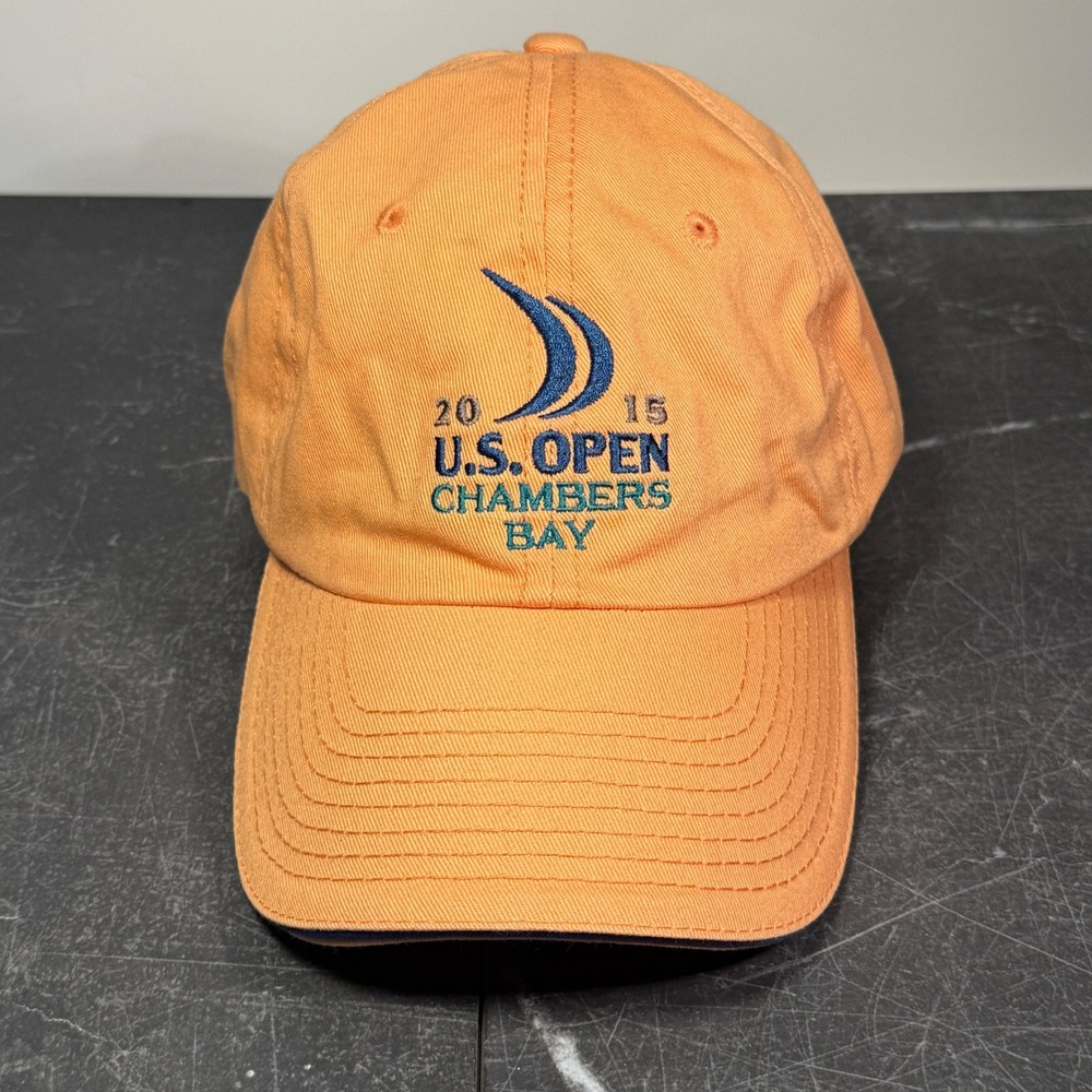 USGA 2015 U.S. Open Chambers Bay Member Hat Orange Adjustable Golf Cap